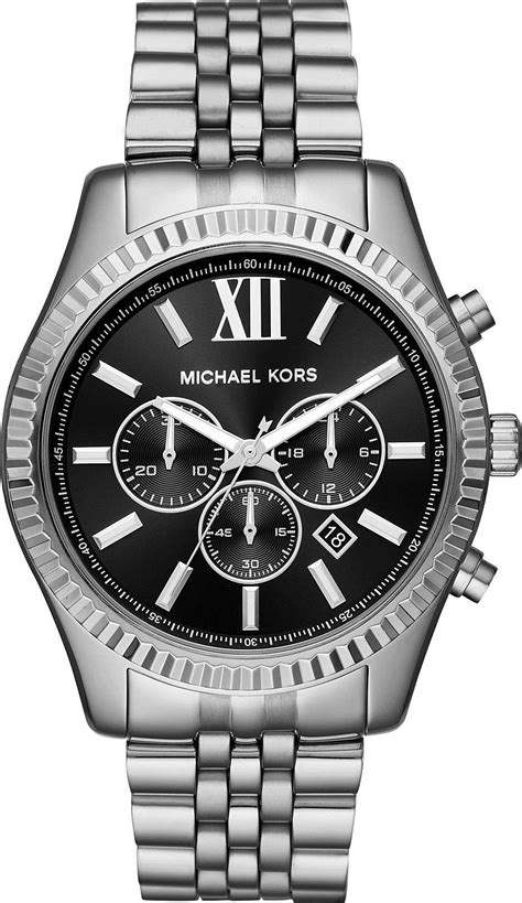 michael kors lexington herren silber|Michael Kors lexington silver.